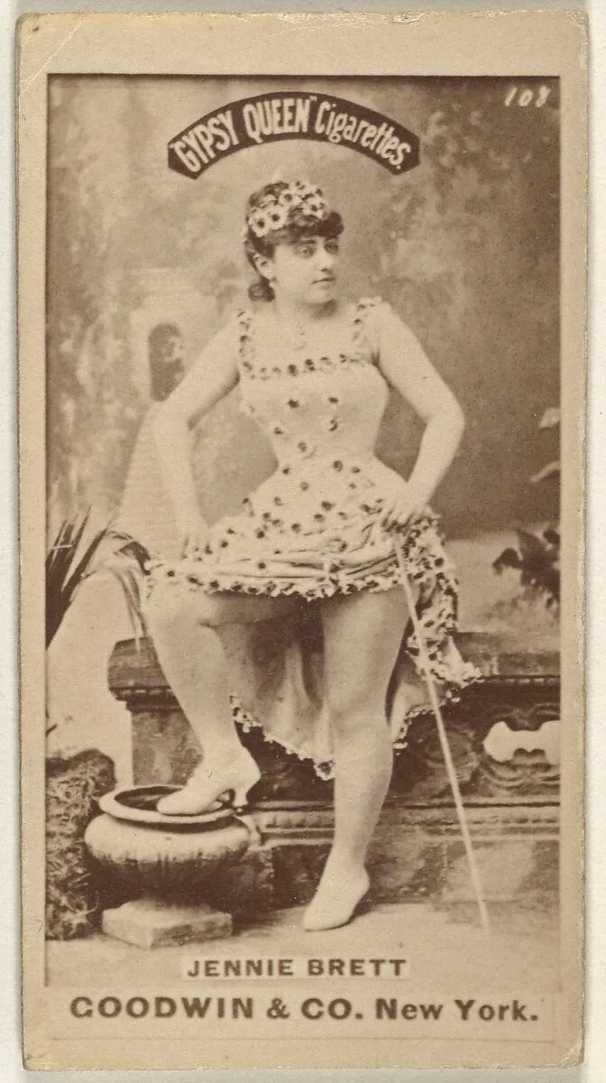 Jennie Brett, from the Actors and Actresses series (N171) for Gypsy Queen Cigarettes — Goodwin & Company