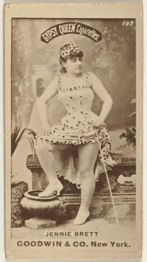 Jennie Brett, from the Actors and Actresses series (N171) for Gypsy Queen Cigarettes