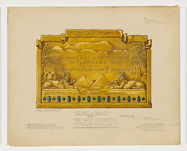 Design for a plaque — Louis C. Tiffany|Tiffany Studios