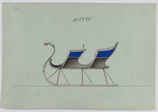Design for 2 Seat Sleigh, no. 3990