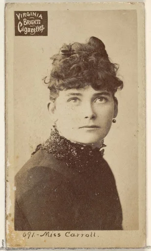 Card 691, Miss Carroll, from the Actors and Actresses series (N45, Type 2) for Virginia Brights Cigarettes