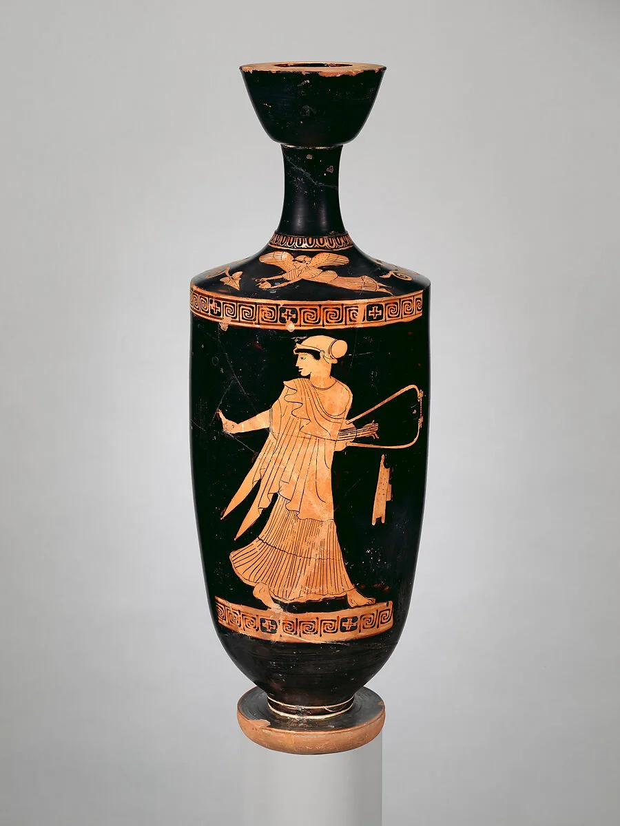 Terracotta lekythos (oil flask) — Berlin Painter