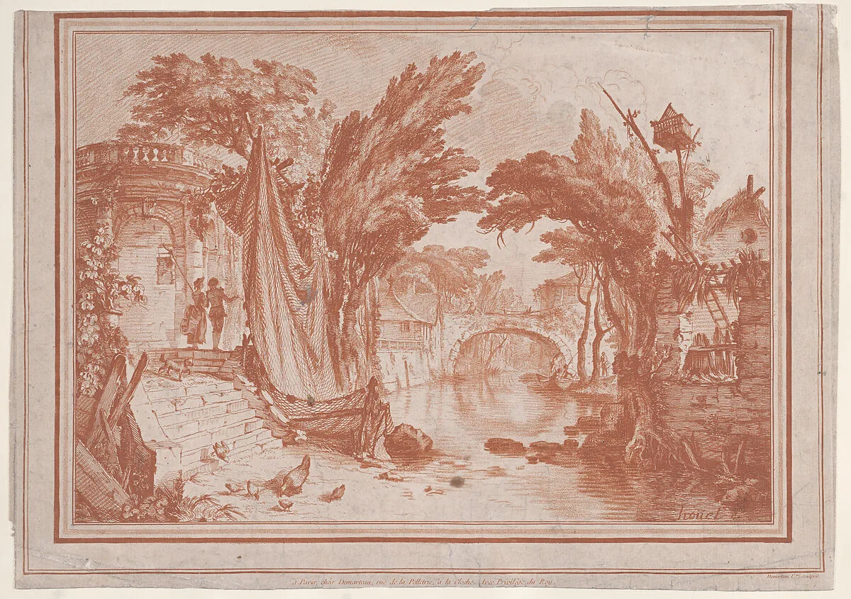 Paysage — Gilles Demarteau|Jean-Baptiste Huet I