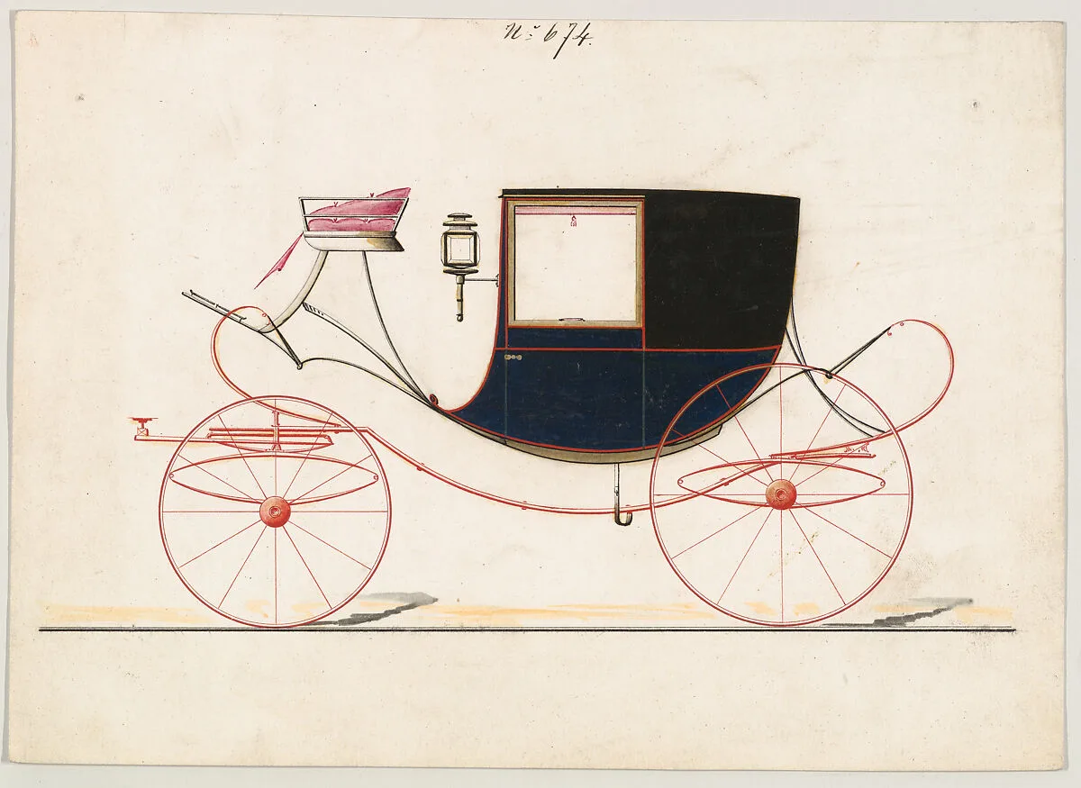 Design for Chariot or Chariot D'Orsay, no. 674 — Brewster & Co.