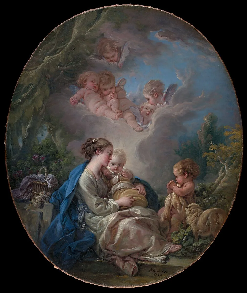 Virgin and Child with the Young Saint John the Baptist and Angels — François Boucher