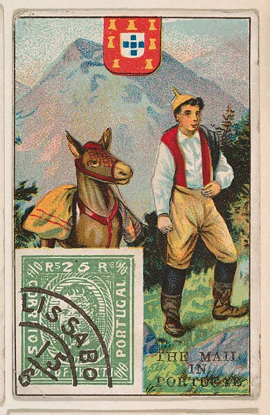 The Mail in Portugal, bakery card from the Stamps and Mail Carriers of All Nations series (D73), issued by the Rochester Baking Company — Rochester Baking Company