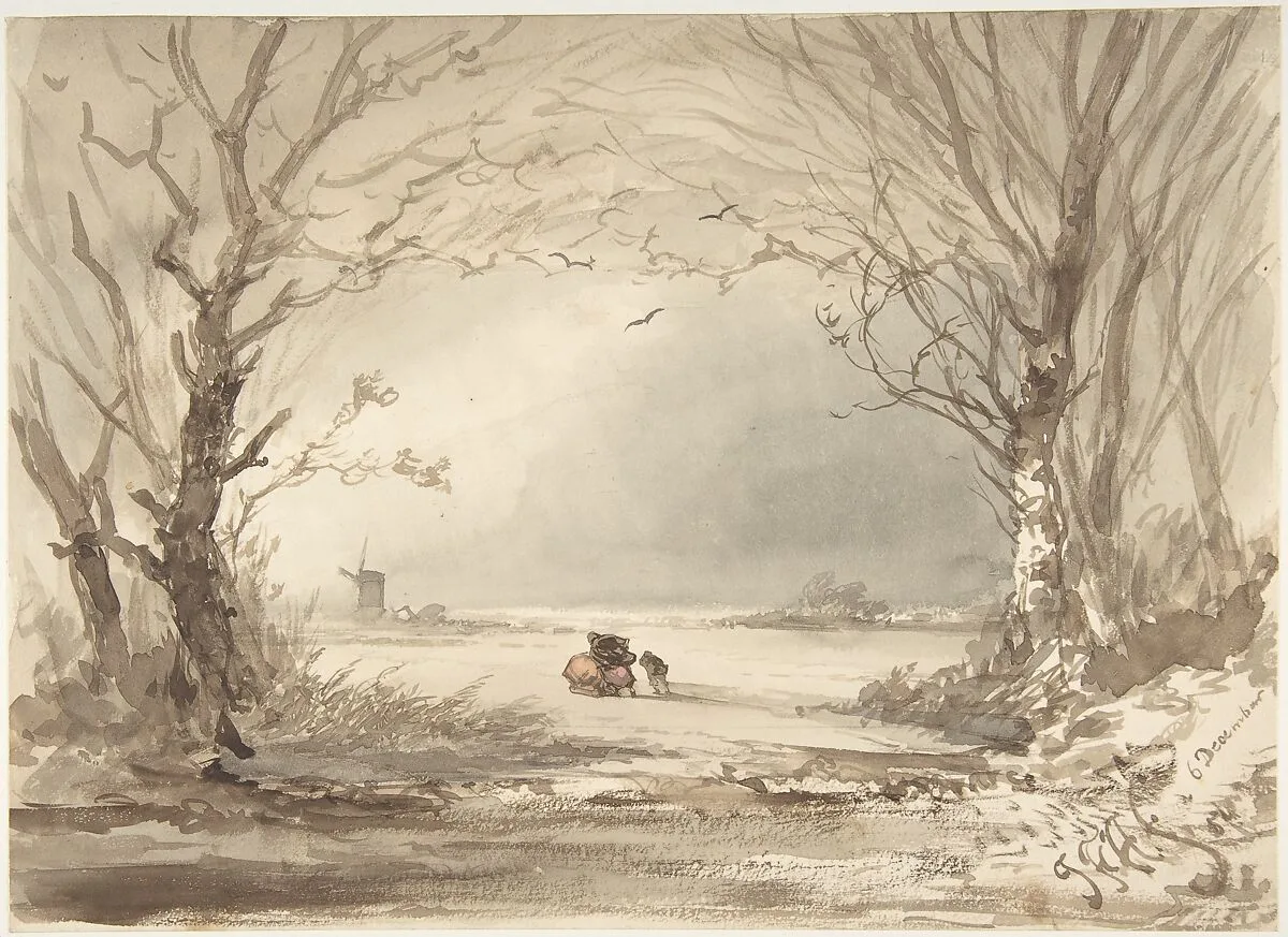 A Winter Landscape — Johannes Franciscus Hoppenbrouwers