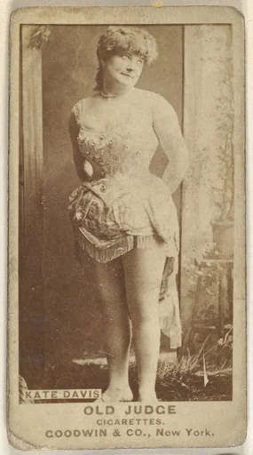 Kate Davis, from the Actors and Actresses series (N171) for Old Judge Cigarettes