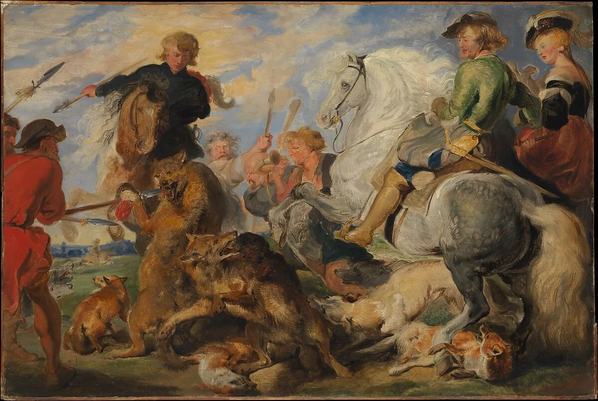 Copy after Rubens's "Wolf and Fox Hunt" — Sir Edwin Henry Landseer