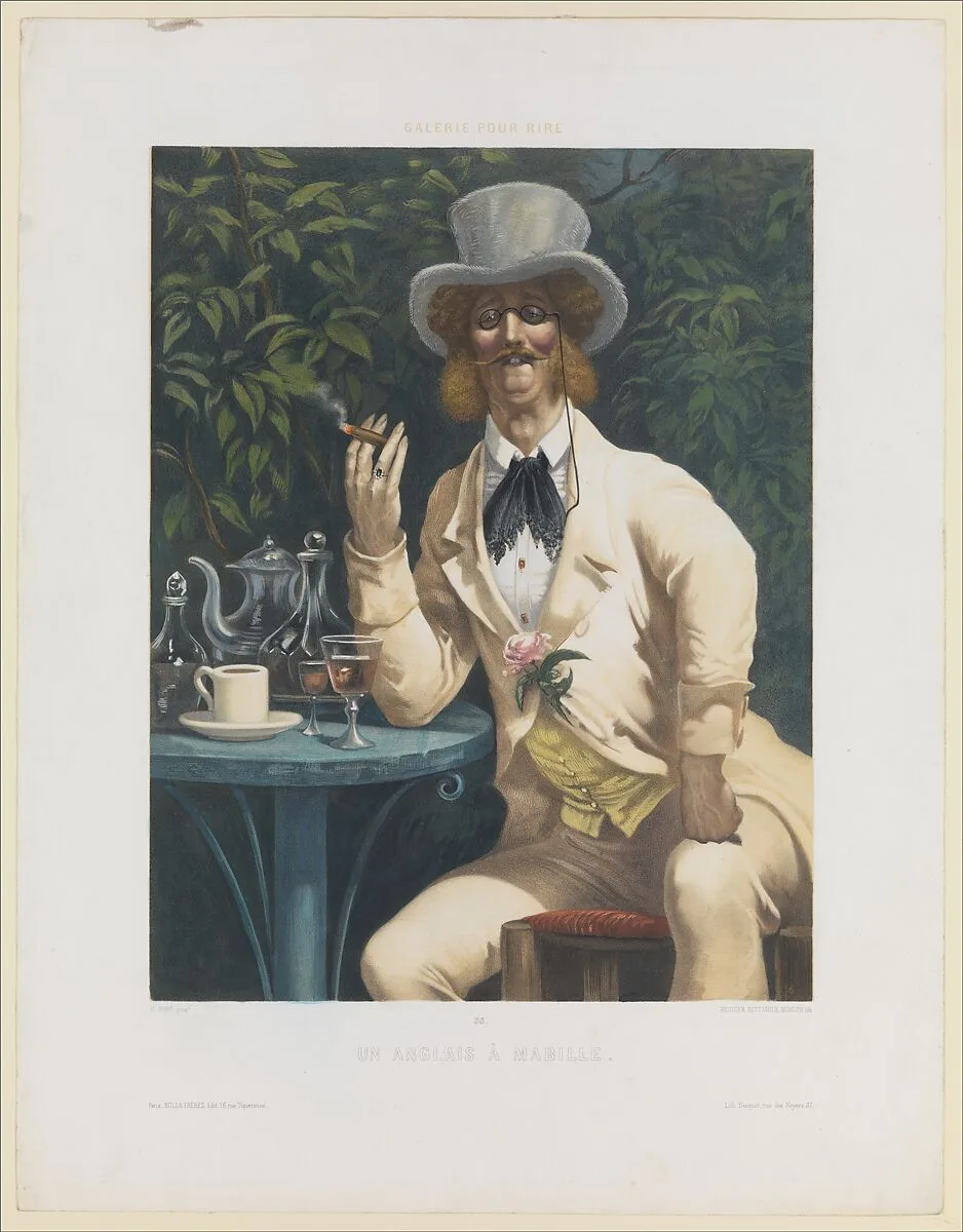 An Englishman at Mabille (Un Anglais à Mabille), from "Galerie pour Rire," no. 34 — Gustave Doré|Bulla frères|Joseph Bettannier|Claude-Régnier Conder|Morlon