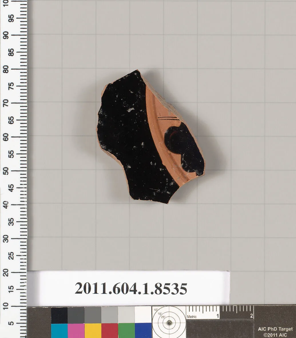 Terracotta fragment of a stemless kylix (drinking cup) — Unknown