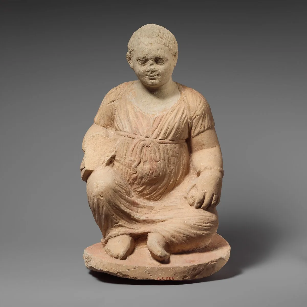 Limestone statuette of a temple girl — Unknown