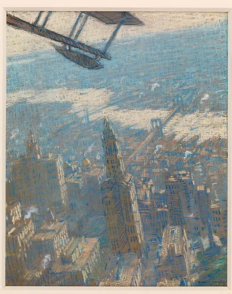 New York from a Seaplane — Everett L. Warner