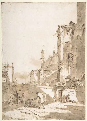 Dice Players in a Venetian Square