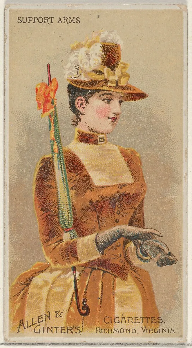 Support Arms, from the Parasol Drills series (N18) for Allen & Ginter Cigarettes Brands — Schumacher & Ettlinger|Allen & Ginter