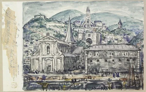 A Town in France — E. Middleton Manigault