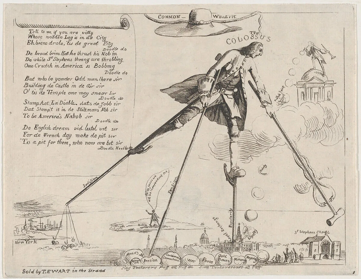 Common-Wealth, The Colossus — Thomas Ewart|Anonymous, British, 18th century|William Pitt, 1st Earl of Chatham