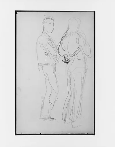 Two Standing Men (from Sketchbook of Javanese Dancers)