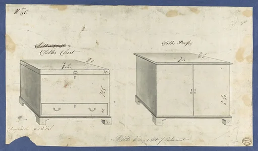 Clothes Chest and Clothes Press, from Chippendale Drawings, Vol. II