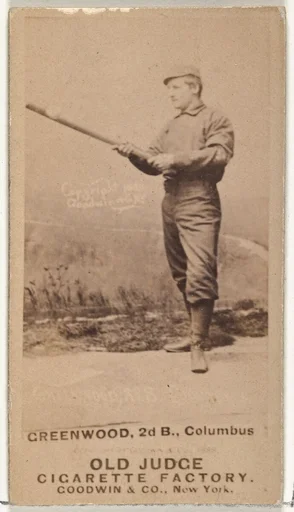 William F. "Bill" Greenwood, 2nd Base, Cleveland, from the Old Judge series (N172) for Old Judge Cigarettes