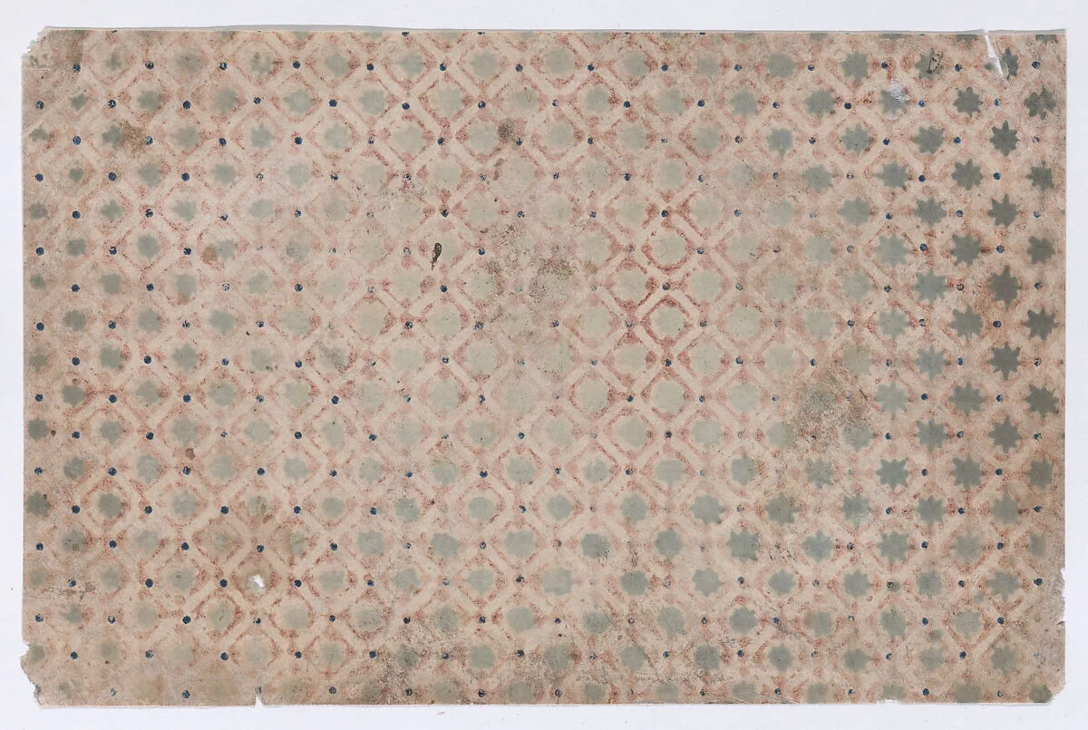 Sheet with overall grid pattern — Anonymous