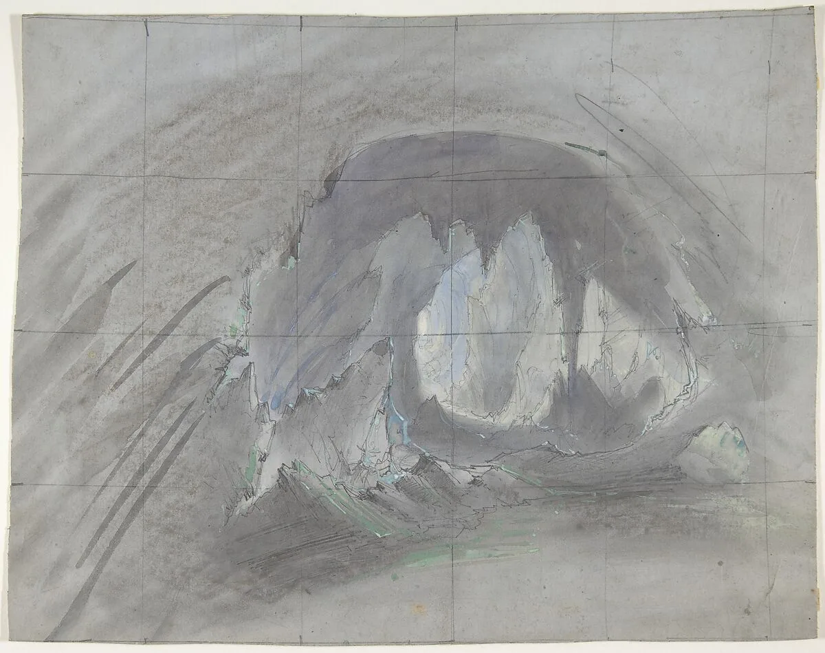 Design for a Stage Set at the Opéra, Paris — Eugène Cicéri