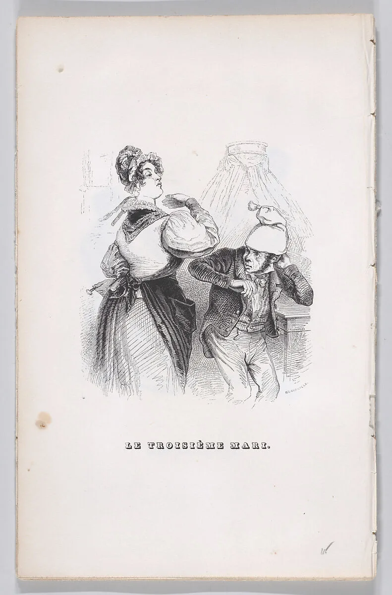 "The Third Husband" from The Complete Works of Béranger — Pierre Jean de Béranger|J. J. Grandville|Fournier & Perrotin