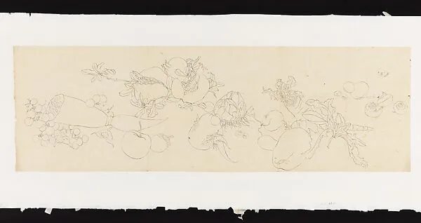 現代 謝稚柳 花果圖 鏡片|Vegetables and Fruits — Xie Zhiliu