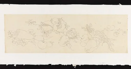 現代 謝稚柳 花果圖 鏡片|Vegetables and Fruits