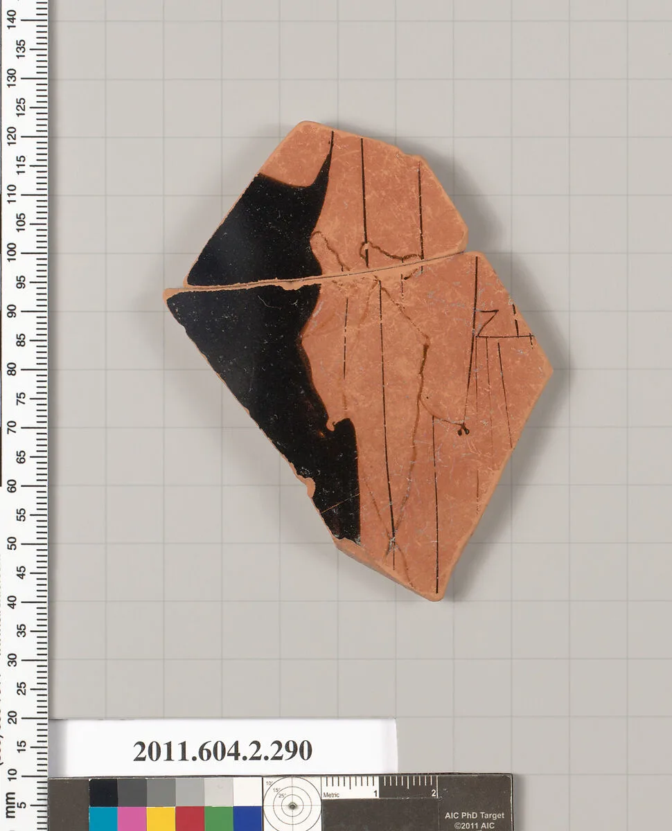 Terracotta fragment of a column-krater (bowl for mixing wine and water) — Unknown