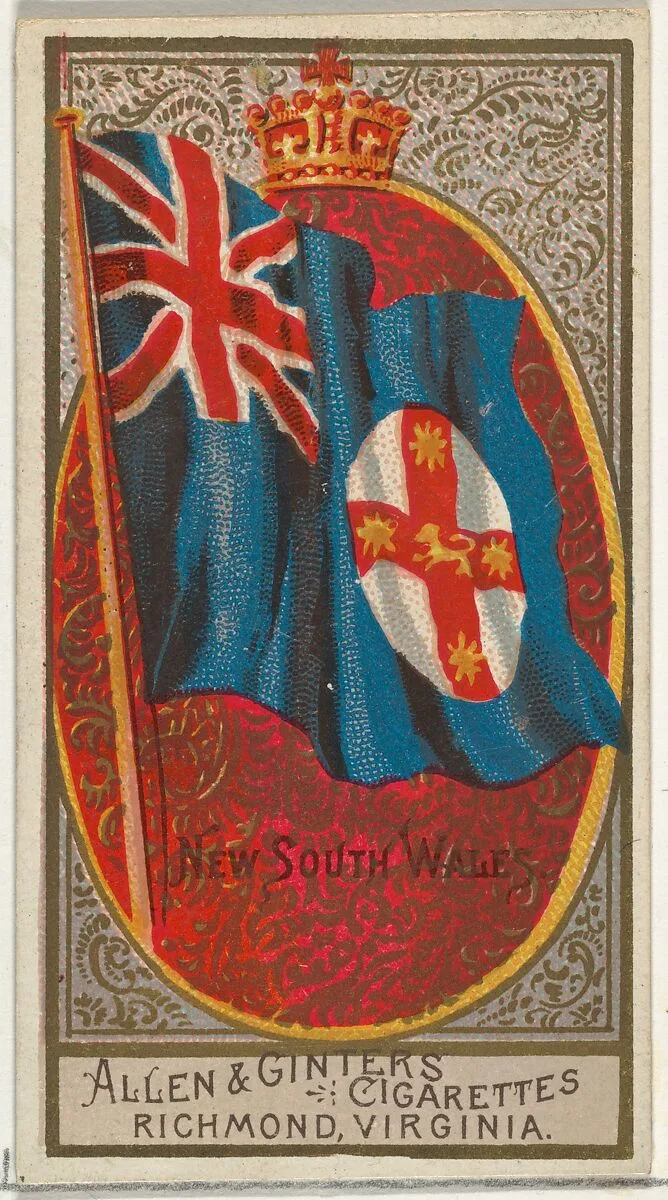 New South Wales, from Flags of All Nations, Series 2 (N10) for Allen & Ginter Cigarettes Brands — Allen & Ginter