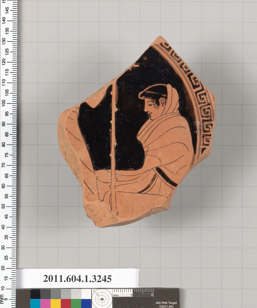 Terracotta fragment of a kylix (drinking cup) — Unknown