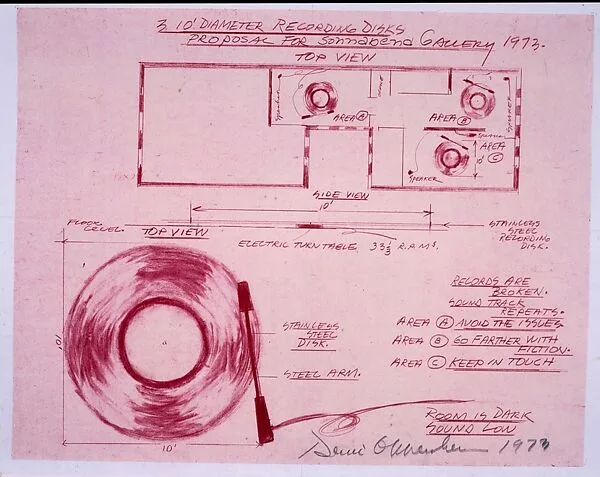 3 10' Diameter Recording Disks — Dennis Oppenheim