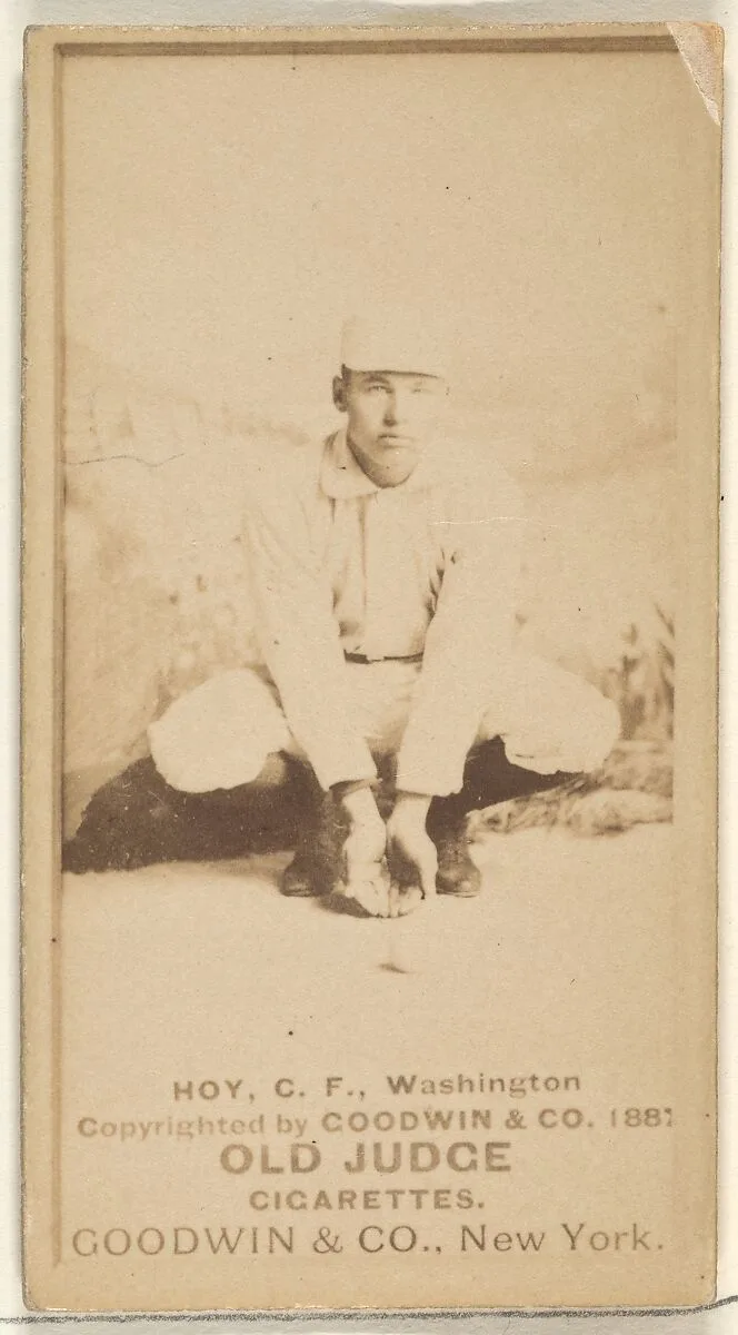 William Ellsworth "Dummy" Hoy, Center Field, Washington Nationals, from the Old Judge series (N172) for Old Judge Cigarettes — Goodwin & Company