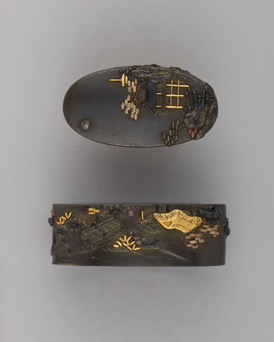 Sword-Hilt Collar and Pommel (Fuchigashira) — Unknown