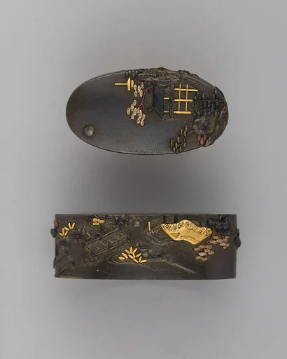 Sword-Hilt Collar and Pommel (Fuchigashira)