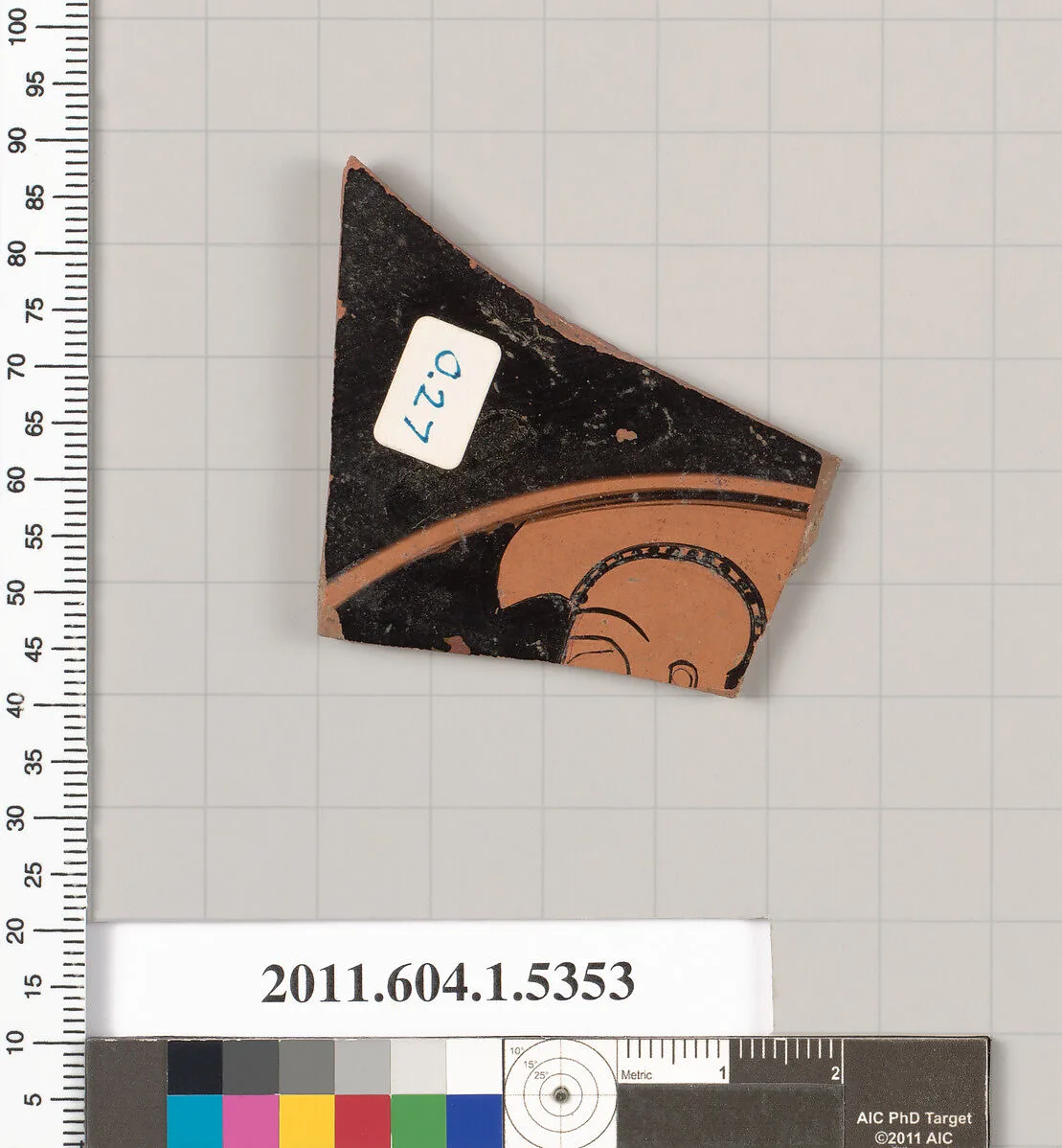 Terracotta fragment of a kylix (drinking cup) — Unknown