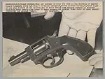 LOS ANGELES. This .22 Caliber Revolver was used in the shooting of Senator Robert F. Kennedy early 6/5 when a Jordanian Immigrant, Sirhan Bishara Sirhan, 24, fired eight of its nine bullets at the Senator two of which struck home. Kennedy remains in critical condition after nearly four hours of brain surgery — Larry Sharkey