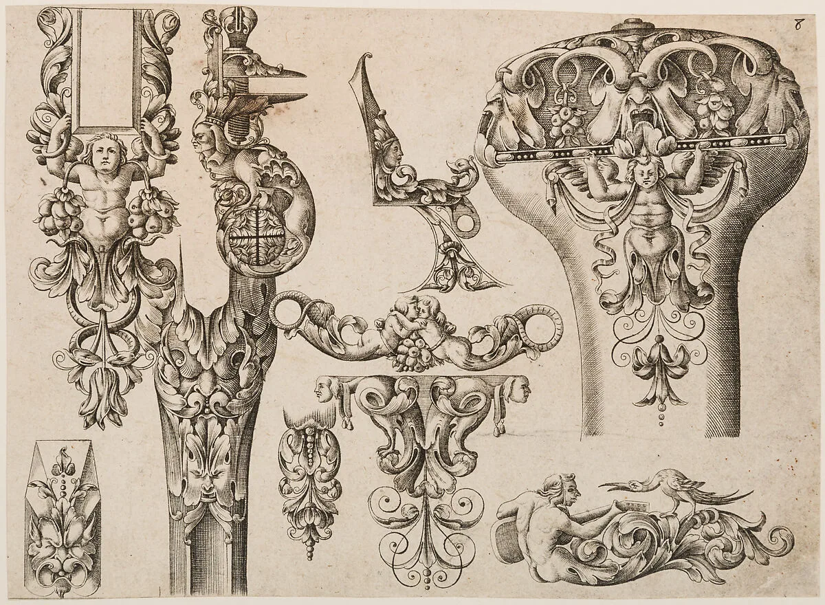 Plate Eight from Plusieurs Models des plus nouuelles manieres qui sont en usage en l'Art de Arquebuzerie — Adrien Reynier, called Le Hollandois|Thuraine|C. Jacquinet