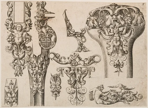 Plate Eight from Plusieurs Models des plus nouuelles manieres qui sont en usage en l'Art de Arquebuzerie