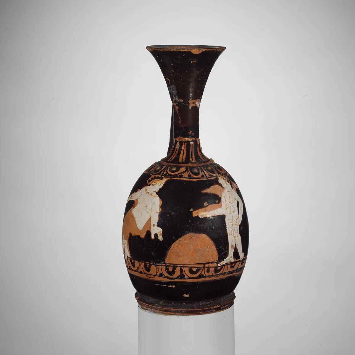 Terracotta squat lekythos (oil jar) — Unknown