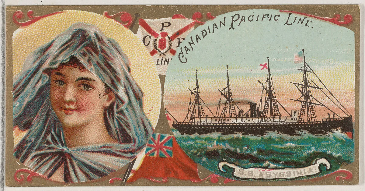 Steamship Abyssinia, Canadian Pacific Line, from the Ocean and River Steamers series (N83) for Duke brand cigarettes — W. Duke, Sons & Co.