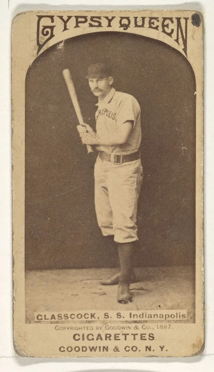 Glasscock, Shortstop, Indianapolis, from the Old Judge series (N172) for Gypsy Queen and Old Judge Cigarettes — Goodwin & Company