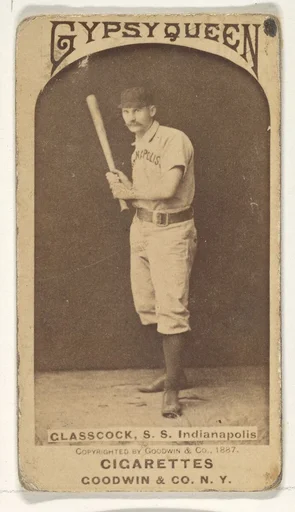 Glasscock, Shortstop, Indianapolis, from the Old Judge series (N172) for Gypsy Queen and Old Judge Cigarettes