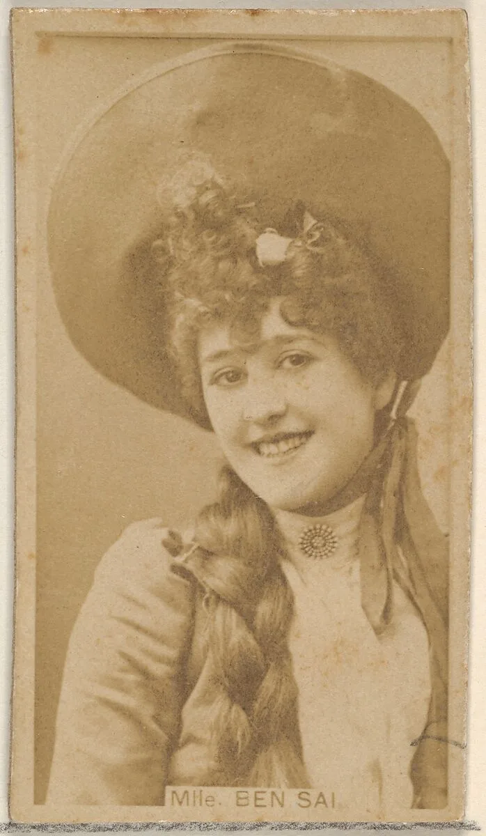 Mlle. Ben Sai, from the Actors and Actresses series (N45, Type 8) for Virginia Brights Cigarettes — Allen & Ginter