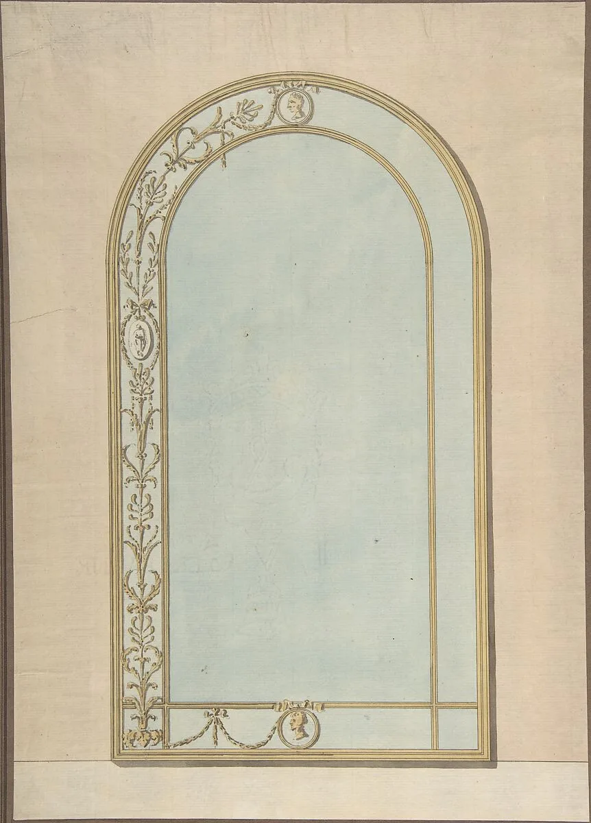 Design for a a Mirror with a Rounded Top — John Yenn