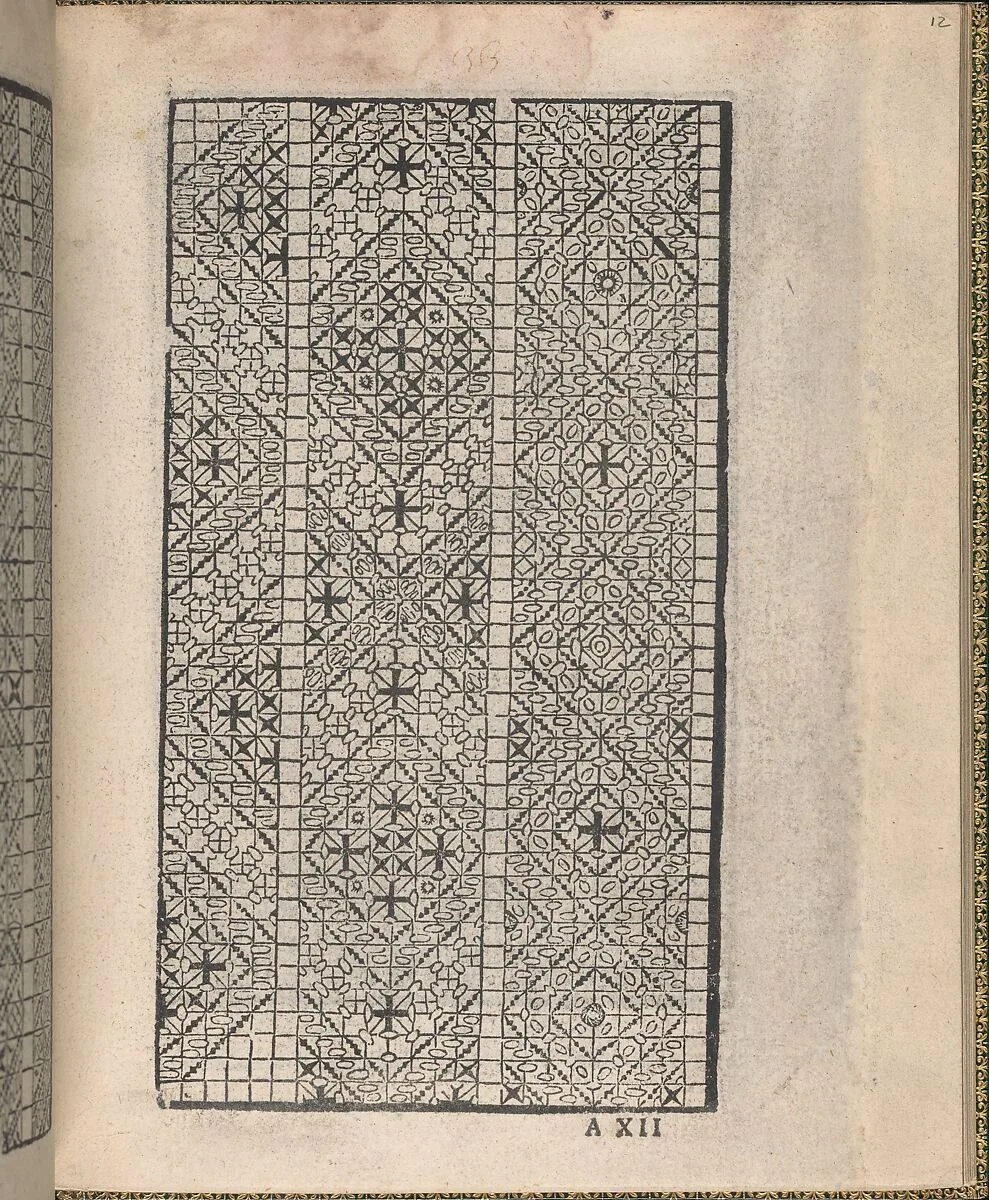 Ornamento delle belle & virtuose donne, page 7 (recto) — Matteo Pagano|Lloyd, Wallis & Lloyd