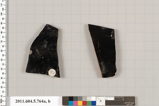 Terracotta fragments of kylikes (drinking cups)