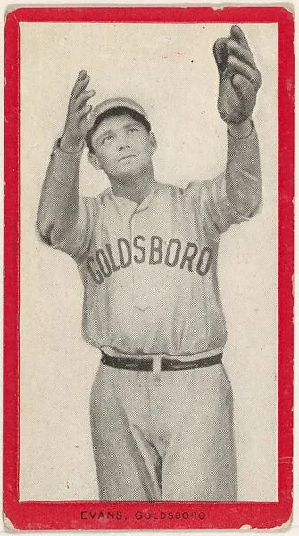 Evans, Goldsboro, East Carolina League, from the Baseball Players (Red Borders) series (T210) issued by Old Mill Cigarettes — Old Mill Cigarettes, Virginia