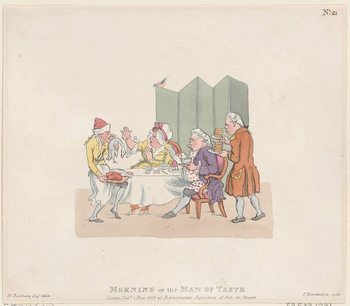 Morning, or, the Man of Taste — Rudolph Ackermann, London|Henry William Bunbury|Thomas Rowlandson